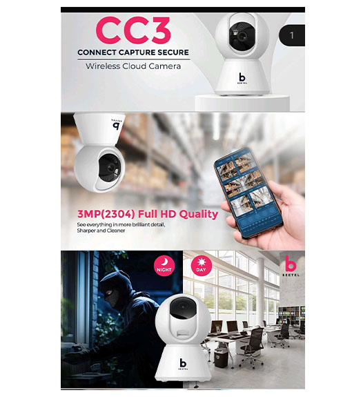 BEETEL CC3 - WIRELESS CLOUD CAMERA  - WHITE