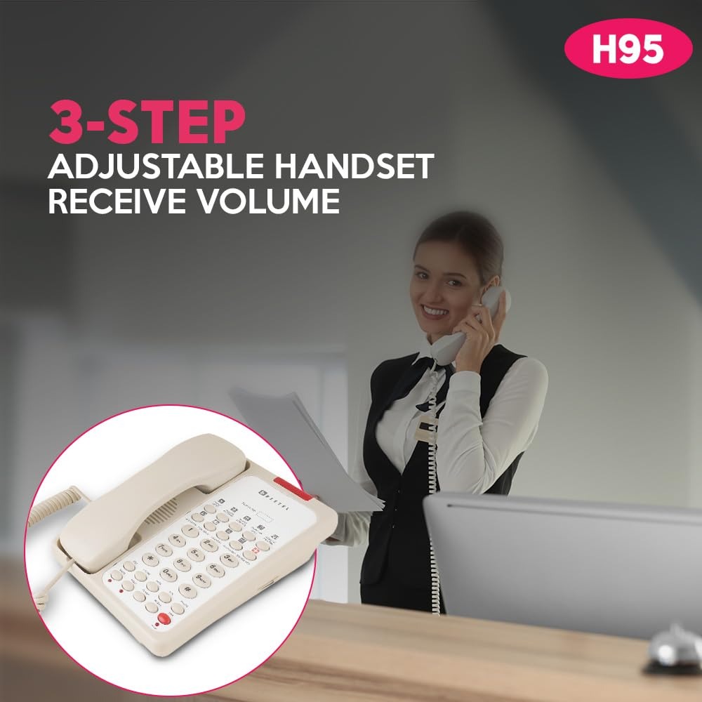 BEETEL TELEPHONE - H95 , TWO WAY SPEAKER PHONE , IN USE RINGER AND HOLD LED , SOS FUNCTIONS  , HEARING AID FUNCTION